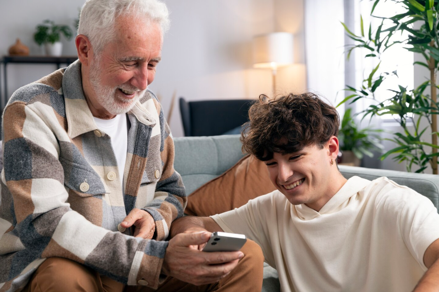 Generational search behavior shown as Gen Z and Boomer exploring the same topic.